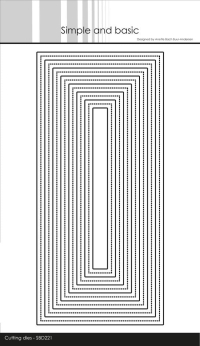 Billede: skæreskabelon rektangler til slimcard med dots i kanten rundt, Simple and Basic die 
