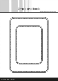 Billede: skæreskabelon A6 og A7 kort med dobbelt piercing, Simple and Basic die 