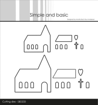 Billede: skæreskabelon kirke i 2 størrelser, Simple and Basic die 