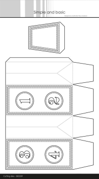 Billede: skære/prægeskabelon æske, Simple and Basic die 