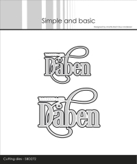 Billede: skæreskabelon til stempel, der købes separat, TILLYKKE MED Dåben i 2 størrelser, Simple and Basic die 