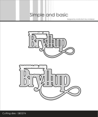 Billede: skæreskabelon til stempel, der købes separat, TILLYKKE MED JERES Bryllup i 2 størrelser, Simple and Basic die 