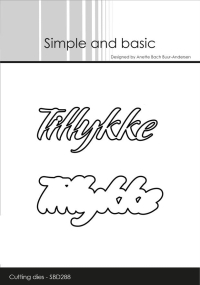 Billede: skæreskabelon Tillykke med skygge, Simple and Basic die 