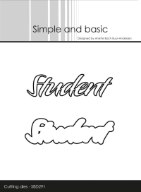 Billede: skæreskabelon Student med skygge, Simple and Basic die 