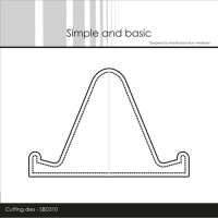 Billede: skære/prægeskabelon kortholder med dots kanten rundt, Simple and Basic die 