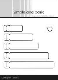 Billede: skæreskabelon 5 tags, Simple and Basic die 