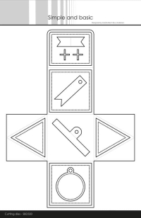 Billede: skære/prægeskabelon triangelæske, Simple and Basic die 