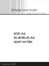 Billede: skæreskabelon GOD JUL, GLÆDELIG JUL, GODT NYTÅR, Simple and Basic die 