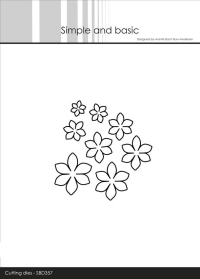 Billede: skære/prægeskabelon 8 størrelser blomster, Simple and Basic die 