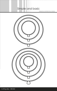 Billede: skæreskabelon 7 runde balloner, 602365 Simple and Basic die 
