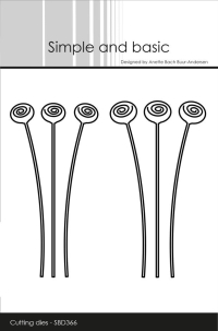 Billede: skæreskabelon blomsterbær, Simple and Basic die 