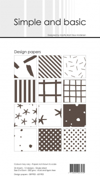Billede: Simple and Basic Design Papers 10x21cm 