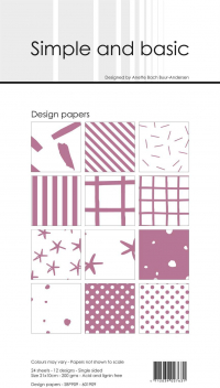Billede: Simple and Basic Design Papers 10x21cm 