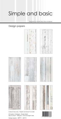 Billede: Simple and Basic Design Papers 10x21cm