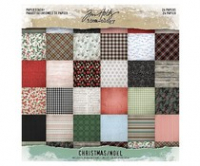 Billede: Idea-ology Tim Holtz Mini Stash 8x8 Inch Christmas (TH93988), 24 ark, 12 designs