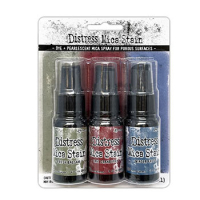 Billede: Ranger Distress Mica Stain, Fresc Balsam, Tart Cranberry, Winterfrost