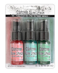 Billede: Distress Mica Stain Sæt 6 Holiday, Sugary Gumdrop, Wonderland, Frosty Mint