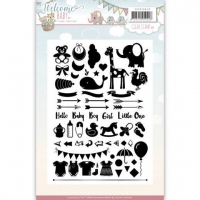 Billede: YVONNE DESIGN CLEARSTAMP YCCS10040, små stempler til Welcome Baby serien, førpris kr. 68,- nupris