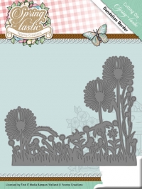 Billede: skæreskabelon løs blomsterkant, 11,7 x 10,3 cm, YCD10083, yvonne design, førpris kr. 66,- nupris