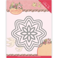 Billede: skæreskabelon blomst, YVONNE DESIGN DIE YCD10104, 6,3 x 6,3cm, førpris kr. 34,- nupris