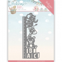 Billede: skæreskabelon babydyr på kant, YVONNE DESIGN DIE YCD10136, 4,39x13,2cm