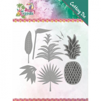 Billede: skære/prægeskabelon tropiske frugter, YVONNE DESIGN DIE YCD10173, 10,9x10,6cm, yvonne design, førpris kr. 74,- nupris