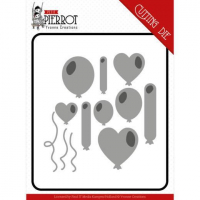 Billede: skære/prægeskabelon balloner, YVONNE DESIGN DIE YCD10199, den store hjerteballon 3x3cm