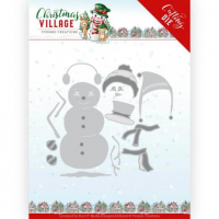 Billede: skære/prægeskabelon saml en snemand, YVONNE DESIGN DIE YCD10208, 11x10cm