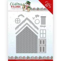 Billede: skære/prægeskabelon byg et hus, YVONNE DESIGN DIE YCD10209, 9x10,8cm