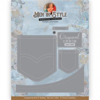 Billede: skære/prægeskabelon lommer med stitch, Yvonne Design Dies 
