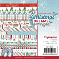 Billede: YVONNE DESIGN PAPIRBLOK 15X15CM, Christmas DREAMS, førpris kr. 40,- nupris