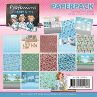 Billede: YVONNE DESIGN PAPIRBLOK 15X15CM, YCPP10038, Professions Bubbly Girls