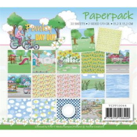 Billede: YVONNE DESIGN PAPERPACK 15X15CM YCPP10044, Lavet som en folder, Funky DAY OUT