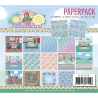 Billede: YVONNE DESIGN PAPERPACK 15X15CM YCPP10047, Sweetheart, Lavet som en folder