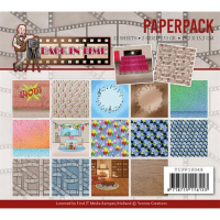 Billede: YVONNE DESIGN PAPERPACK 15X15CM YCPP10048, BACK IN TIME, Lavet som en folder