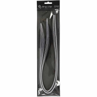 Billede: Quillingpapir, B: 5 mm, L: 78 cm, grå, hvid, sort, 100ass., 120 g