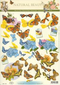 Billede: sommerfugle og blomster, doe maar, tilbud