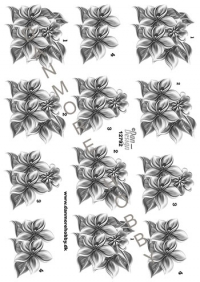 Billede: lille grå blomst, dan-design, førpris kr. 6,- nupris