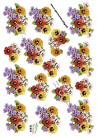 Billede: blomsterbuket, dan-design, førpris kr. 6,- nupris