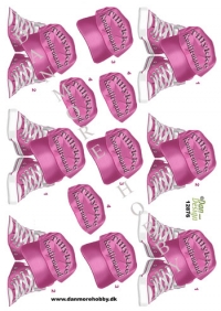 Billede: tillykke konfirmand pink converse og kasket, dan-design, førpris kr. 6,- nupris