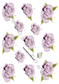 Billede: lilla blomst, dan-design, førpris kr. 6,- nupris