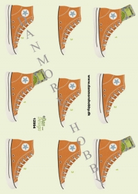 Billede: orange converse støvle med ipod, dan-design, førpris kr. 6,- nupris