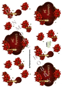 Billede: tags med glædelig jul, lys og blomst, dan-design, førpris kr. 6,- nupris