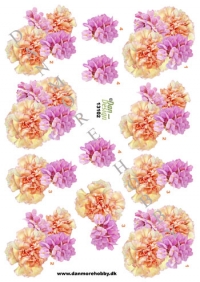 Billede: lyse blomster, dan-design, førpris kr. 6,- nupris