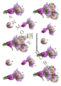 Billede: blomster i buket, dan-design, førpris kr. 6,- nupris