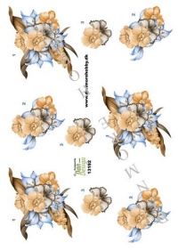 Billede: sommerfugl i blomster, dan-design, førpris kr. 6,- nupris