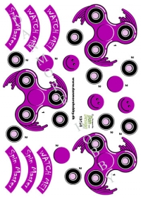 Billede: lilla/violet fidget spinner, dan-design, førpris kr. 6,- nupris