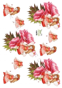 Billede: lille pige ved blomster, dan-design