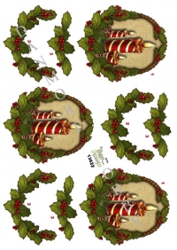 Billede: julelys i krans, dan-design