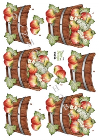 Billede: trækar fyldt med plukkede æbler, dan-design